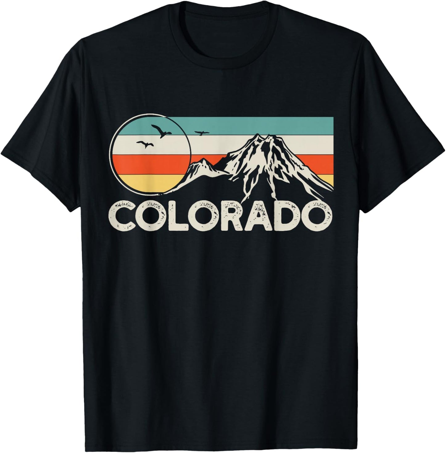 Colorado Hiking/Retro T-Shirt - T-Shirt | Black