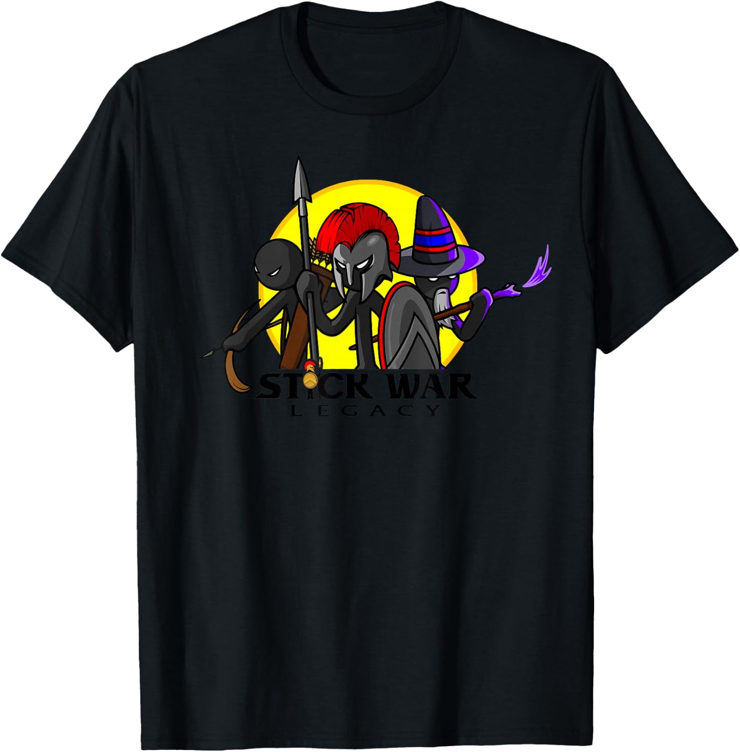 Stick War: Legacy - 3 in The Sun - Spearton First T-Shirt - T-Shirt | Black