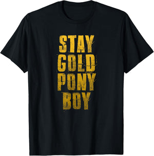 Stay Gold Ponyboy Classic 80s T-Shirt - T-Shirt | Black