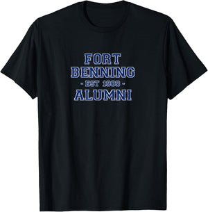 Fort Benning Alumni College Themed Fort Benning Army Veteran T-Shirt - T-Shirt | Black