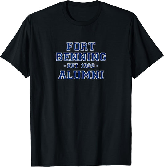 Fort Benning Alumni College Themed Fort Benning Army Veteran T-Shirt - T-Shirt | Black