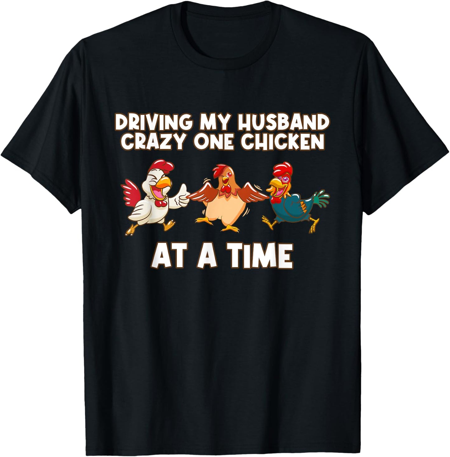 Crazy Chicken Funny Lady Gifts for Chicken Lovers T-Shirt - T-Shirt | Black