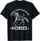 Equestrian Horse Riding Gift Easily Distracted By Horse T-Shirt - T-Shirt | Black