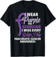I Wear Purple For Someone Pancreatic Cancer Awareness T-Shirt - T-Shirt | Black