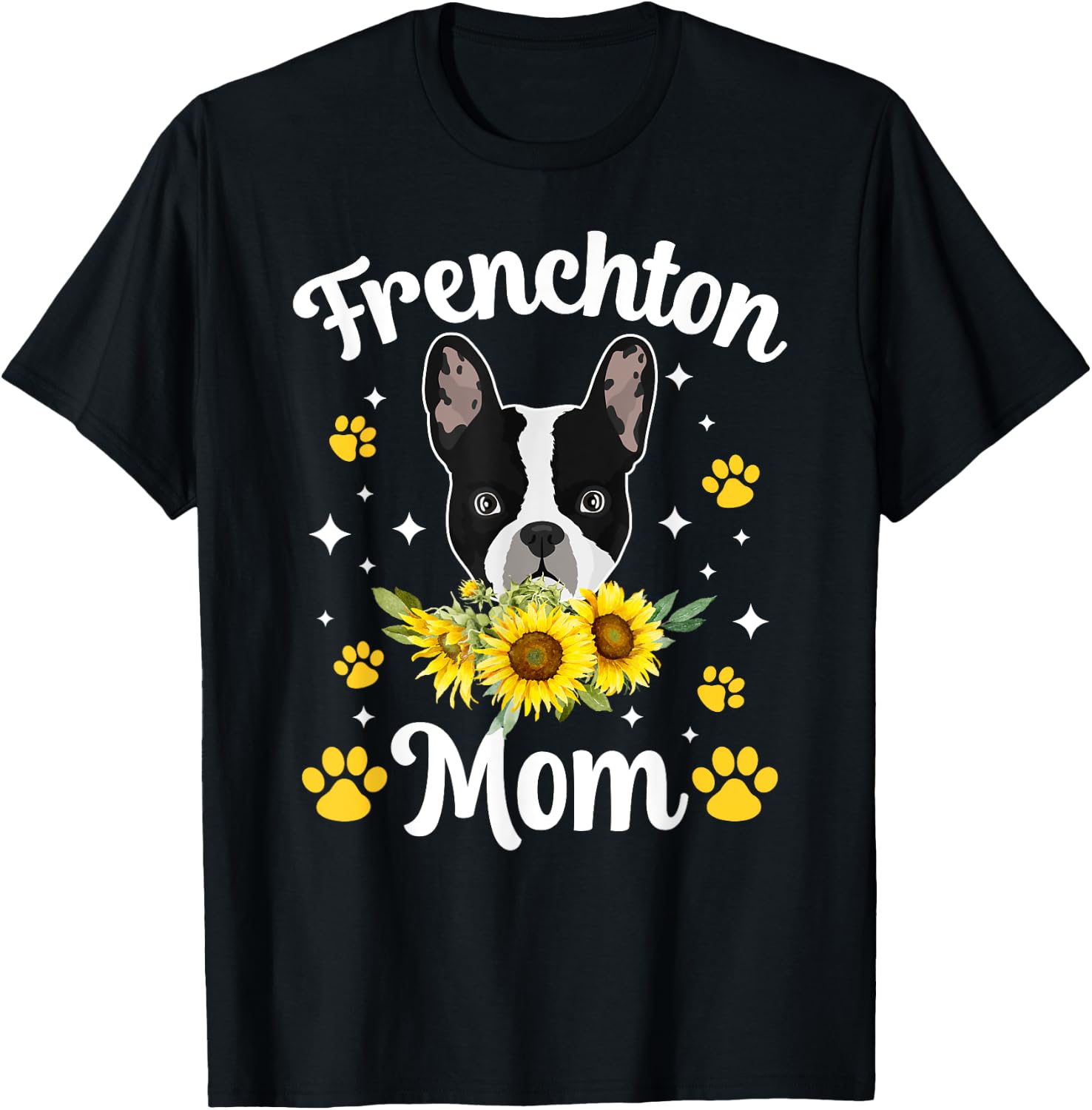 Frenchton Mom Cute Frenchton Owner Frenchton Dog T-Shirt - T-Shirt | Black