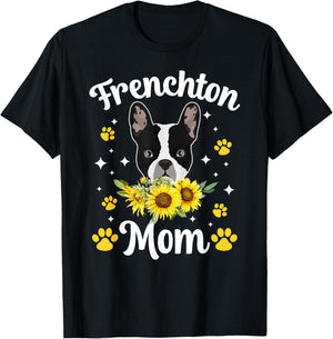 Frenchton Mom Cute Frenchton Owner Frenchton Dog T-Shirt - T-Shirt | Black