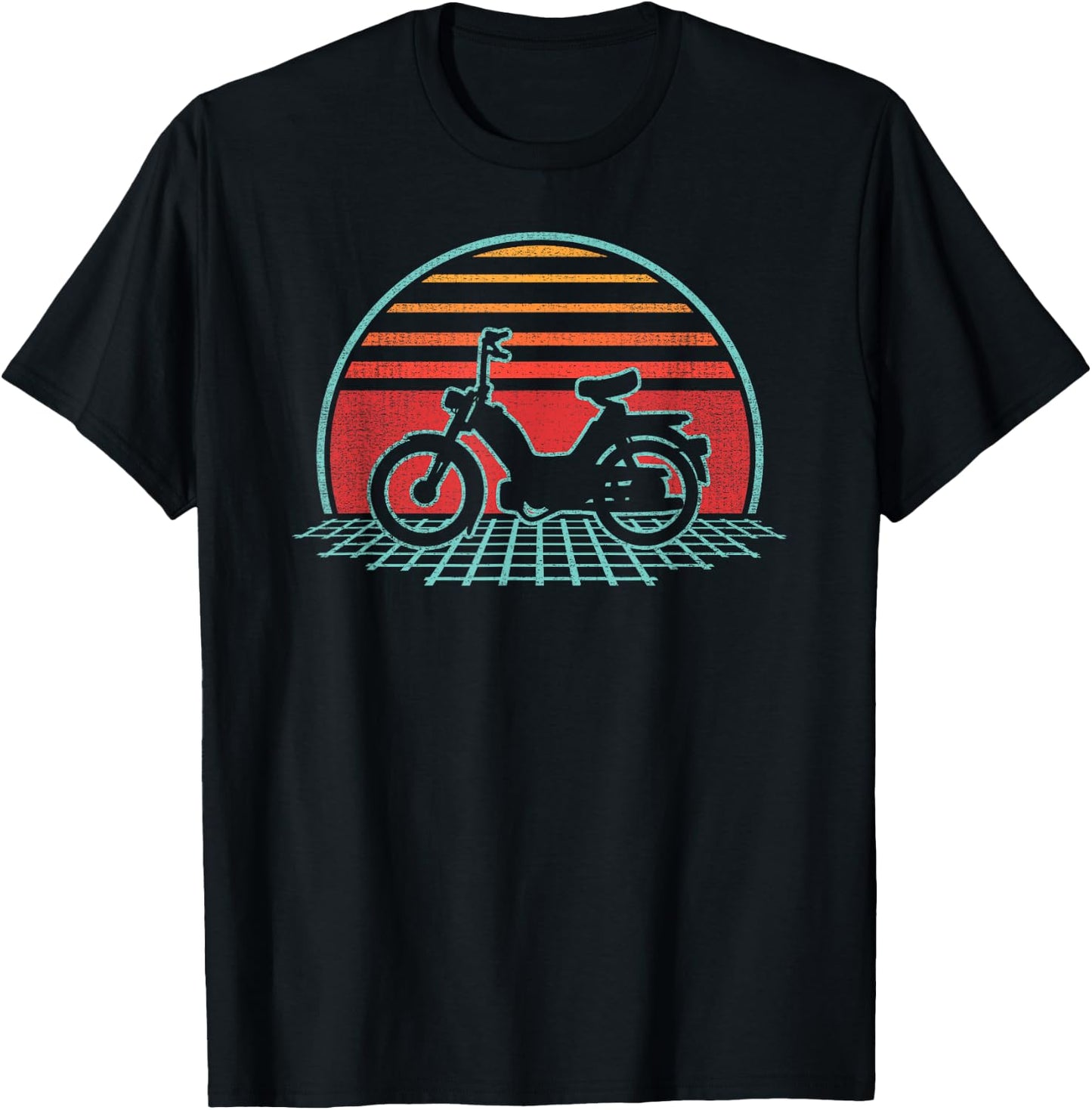 Moped Retro 80s Style T-Shirt - T-Shirt | Black