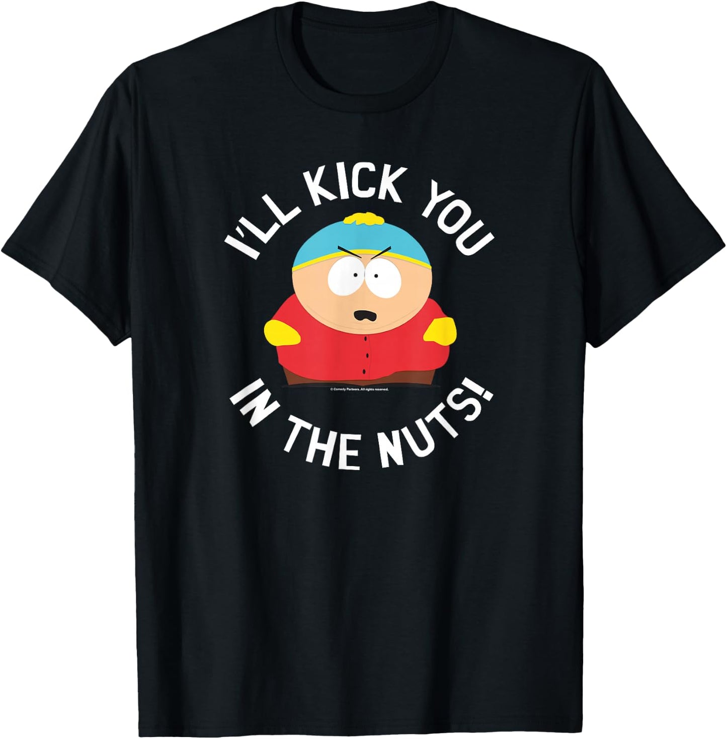 South Park Cartman Kick You in The Nuts T-Shirt - T-Shirt | Black