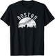 Vintage Boston Massachusetts Skyline Apparel T-Shirt - T-Shirt | Black