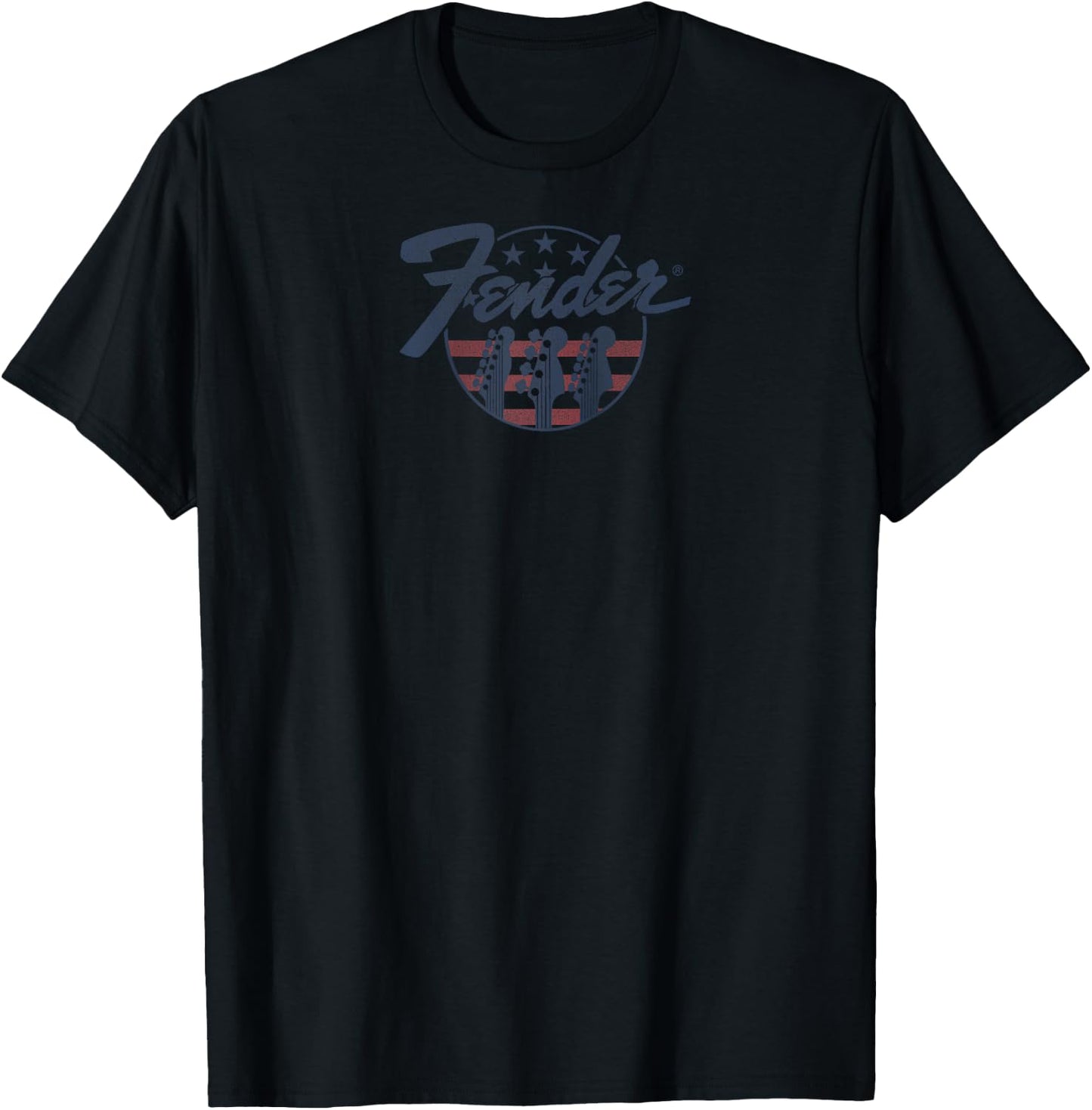 Fender Guitar Flag Raglan Baseball T-Shirt - T-Shirt | Black