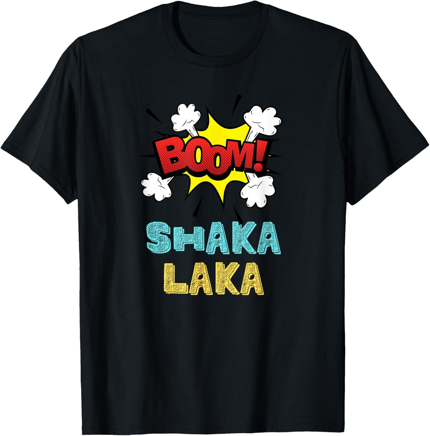 Crazy Nemesh Boom Shakalaka Funny Comics Vibes Aloha Hawaiian Greeting - Men's Surfing Hawaiian Father's Day - Black, Small T-Shirt - T-Shirt | Black