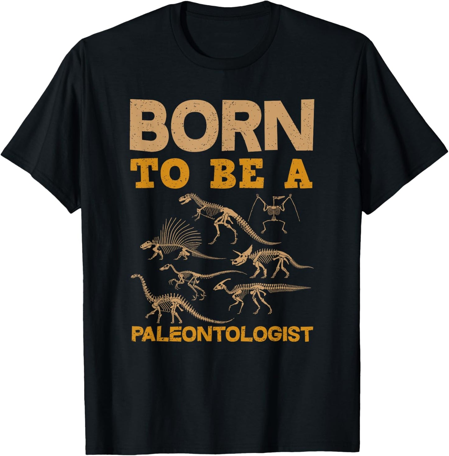 Born To Be A Paleontologist - Funny Gift Kids T-Shirt - T-Shirt | Black