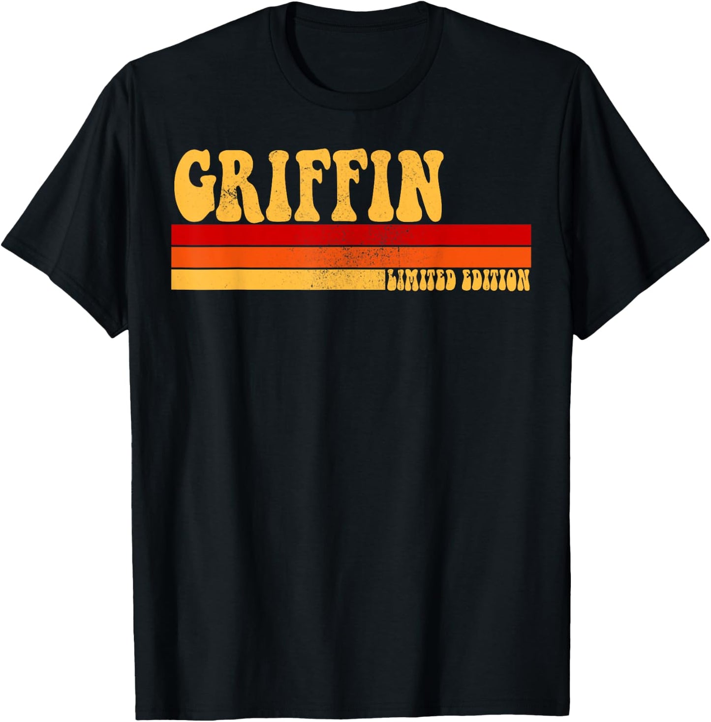 GRIFFIN Name Personalized Idea Men Retro Vintage GRIFFIN T-Shirt - T-Shirt | Black