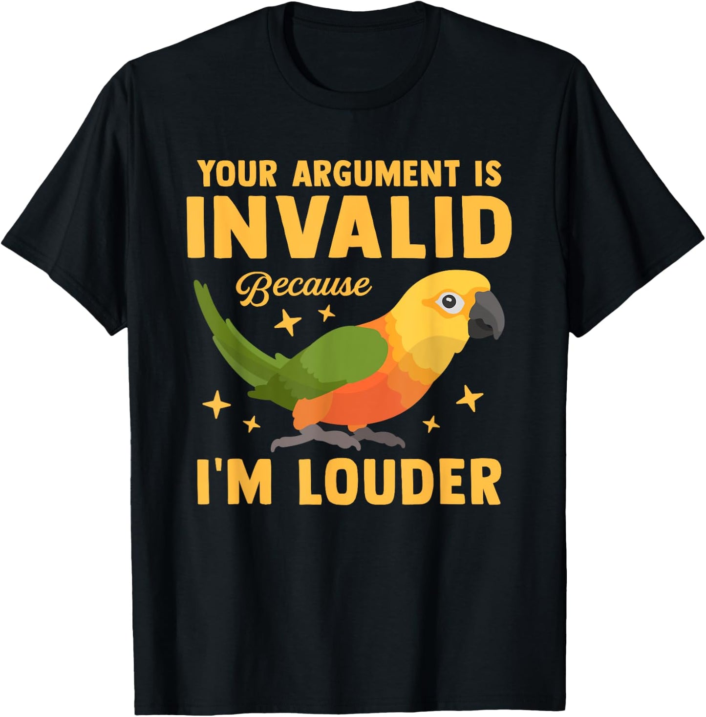 Funny Jenday Conure Bird Lover Parrot Pet Animal Owner Gifts T-Shirt - T-Shirt | Black