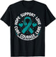 Ovarian Cancer Support Family Ovarian Cancer Awareness T-Shirt - T-Shirt | Black