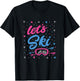 Retro 80's Skiing graphic Snowboarding Lodge wear shirt T-Shirt - T-Shirt | Black