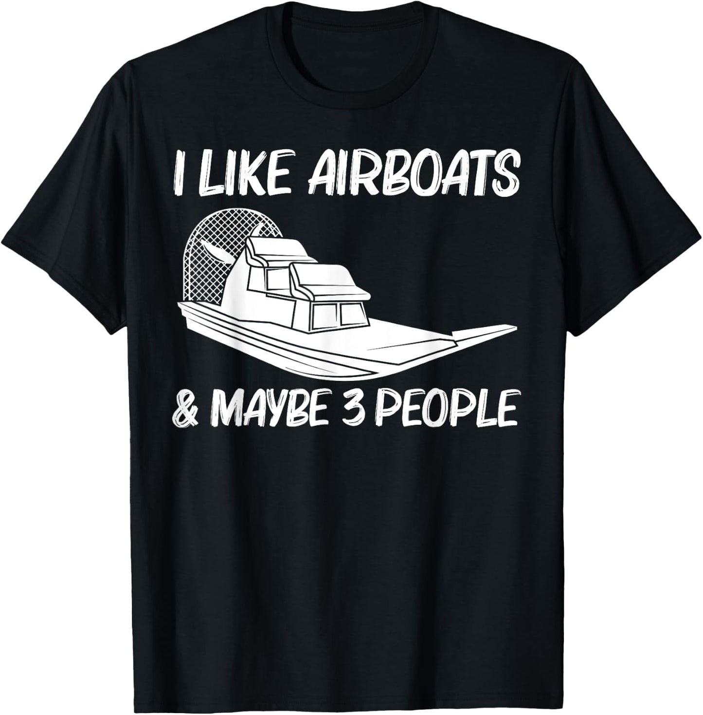 Cool Airboat Gift Women Airboat Racing Aircraft Boat T-Shirt - T-Shirt | Black