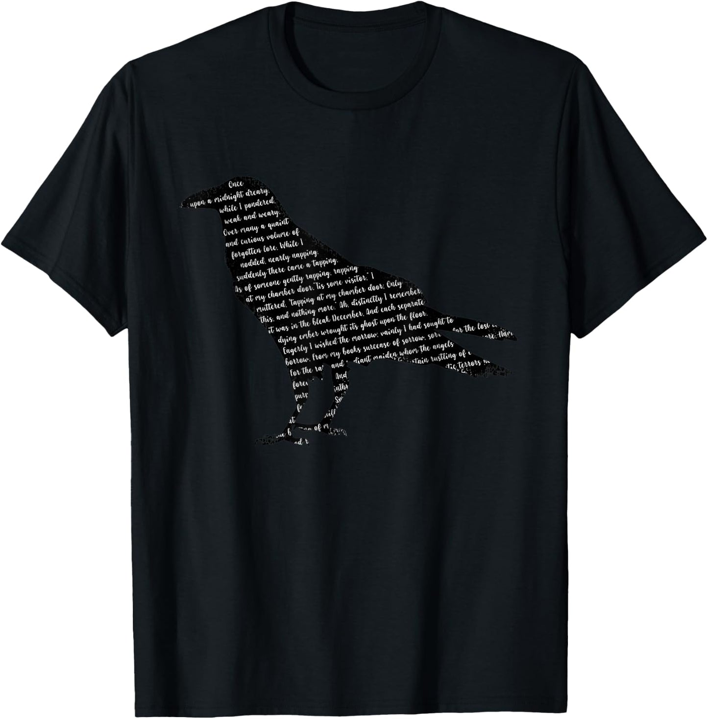 Edgar Allen Poe Nevermore Quoth The Raven T-Shirt - T-Shirt | Black