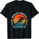 World's Okayest Runner Vintage Retro Funny Running T-Shirt - T-Shirt | Black