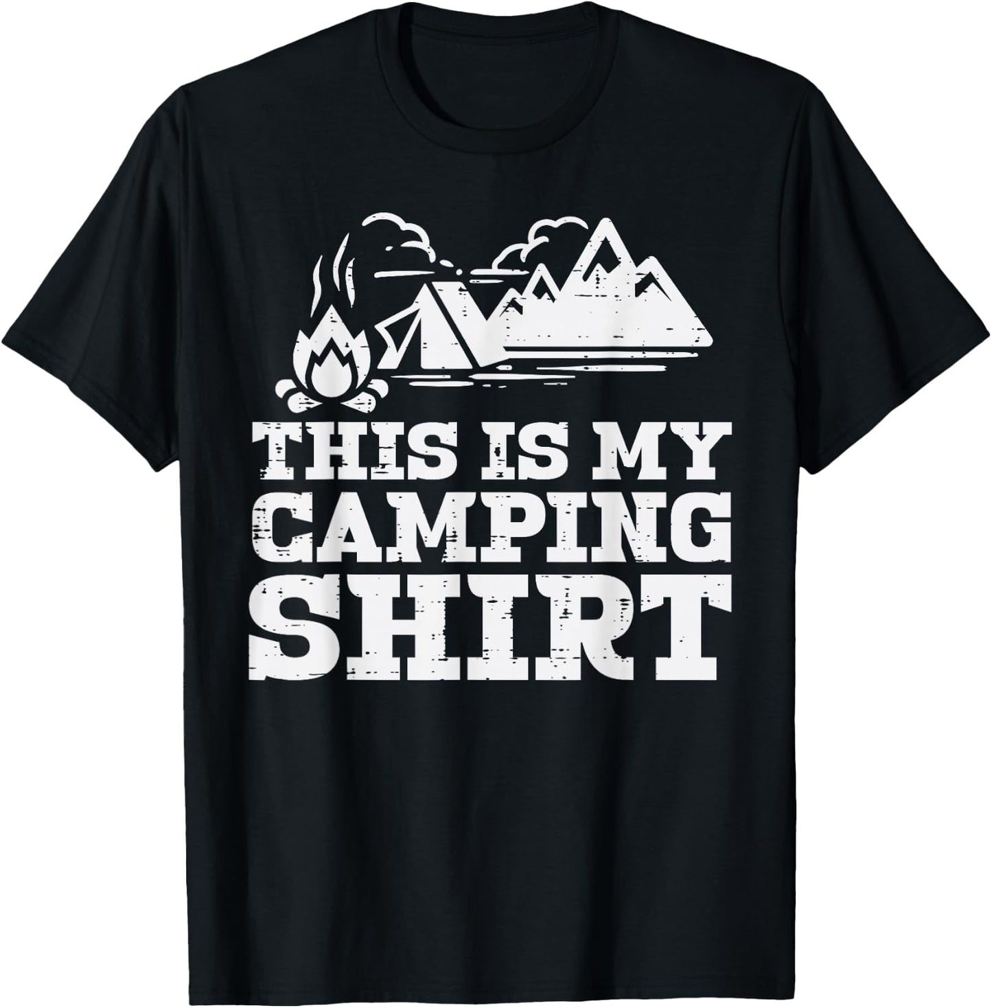 This Is My Camping Shirt Funny Camp Camper Men Women Kids T-Shirt - T-Shirt | Black