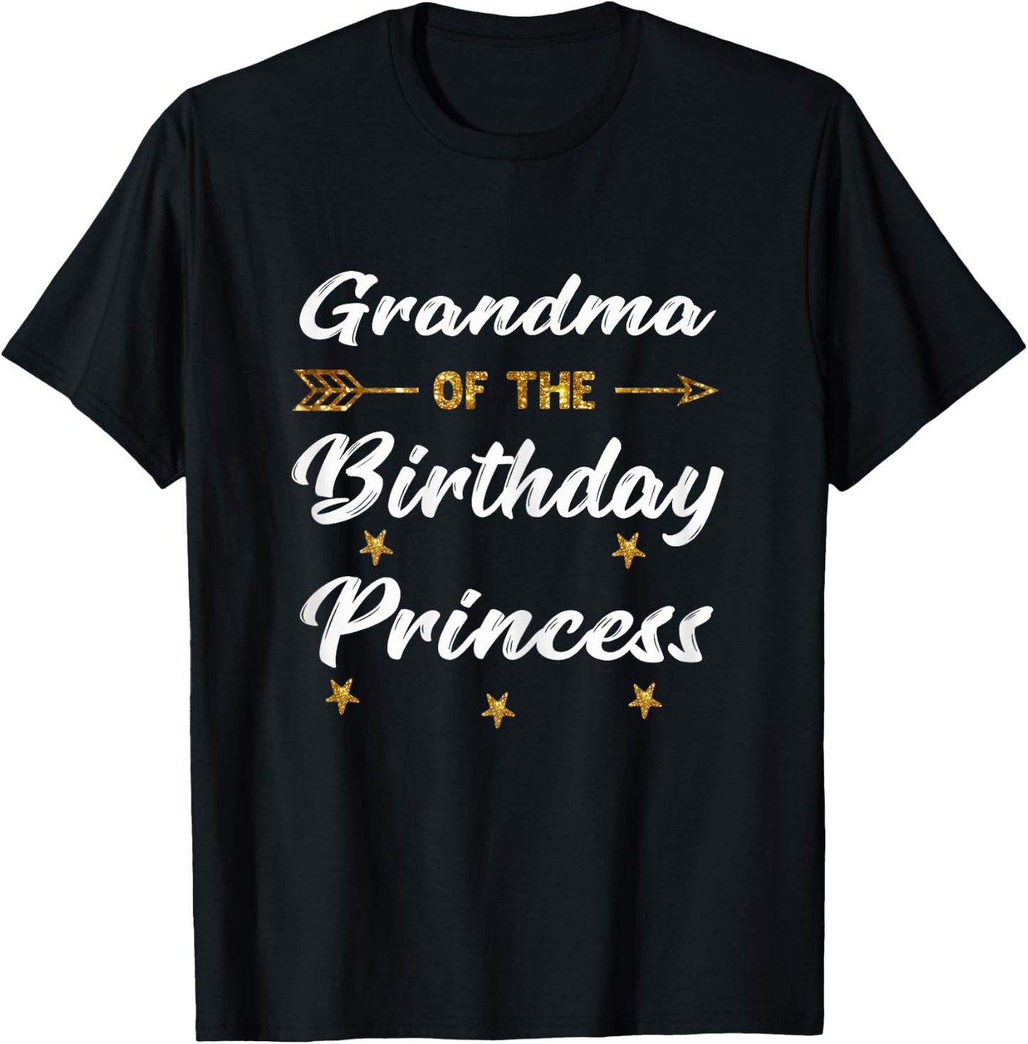 Grandma Of The Birthday Princess Girl Matching Family Party T-Shirt - T-Shirt | Black