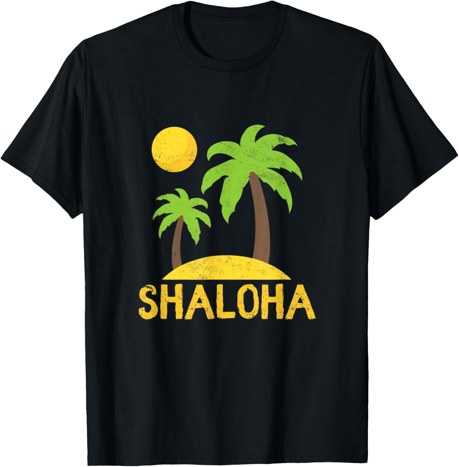 Shaloha Aloha Hawaii Jewish Hawaiian Kosher Shabbat Shalom T-Shirt - T-Shirt | Black