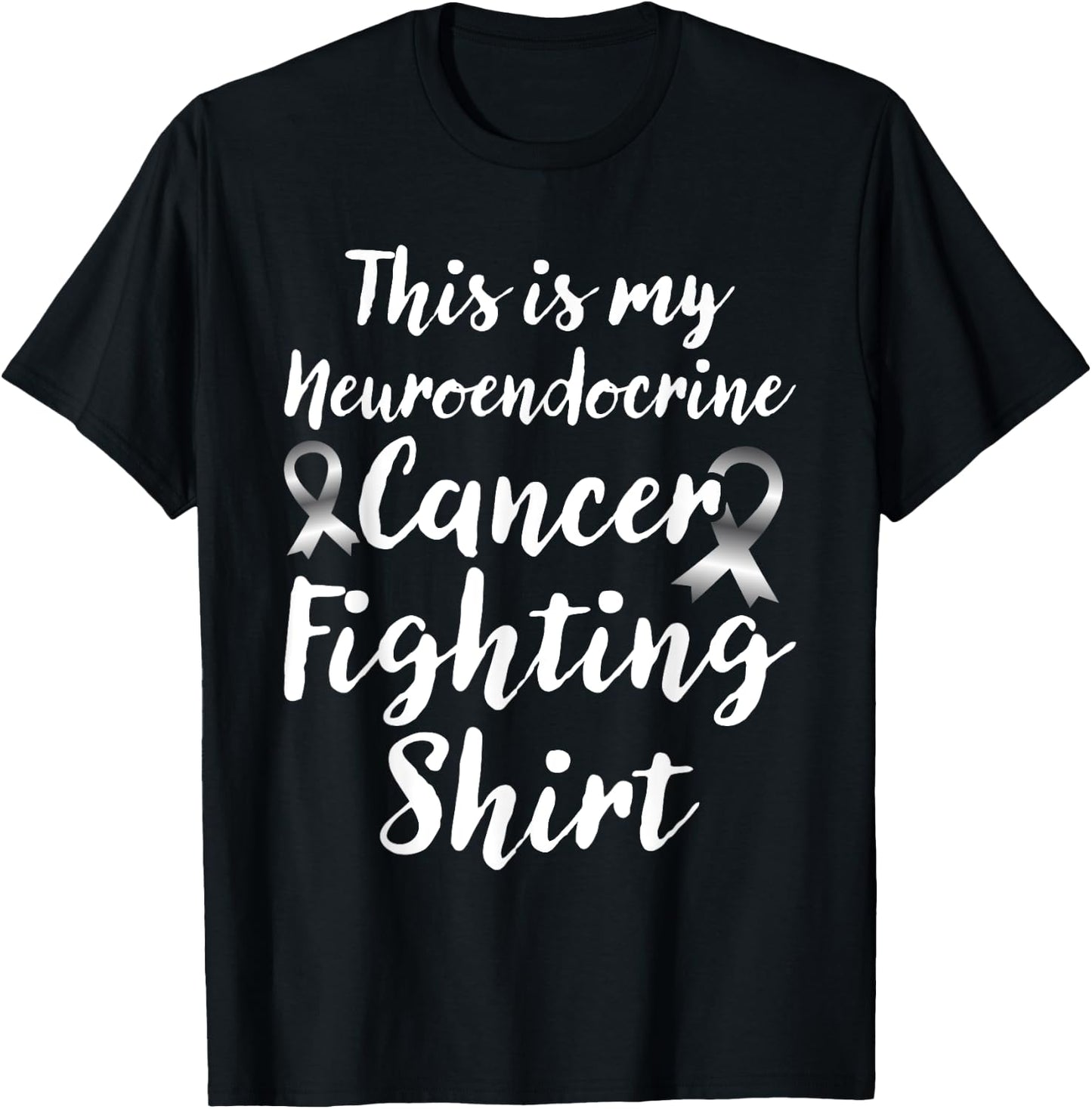 Neuroendocrine Cancer Awareness Zebra Ribbon This Is My Canc T-Shirt - T-Shirt | Black
