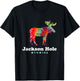Jackson Hole Wyoming Grand Tetons Tie Dye Moose T-Shirt - T-Shirt | Black