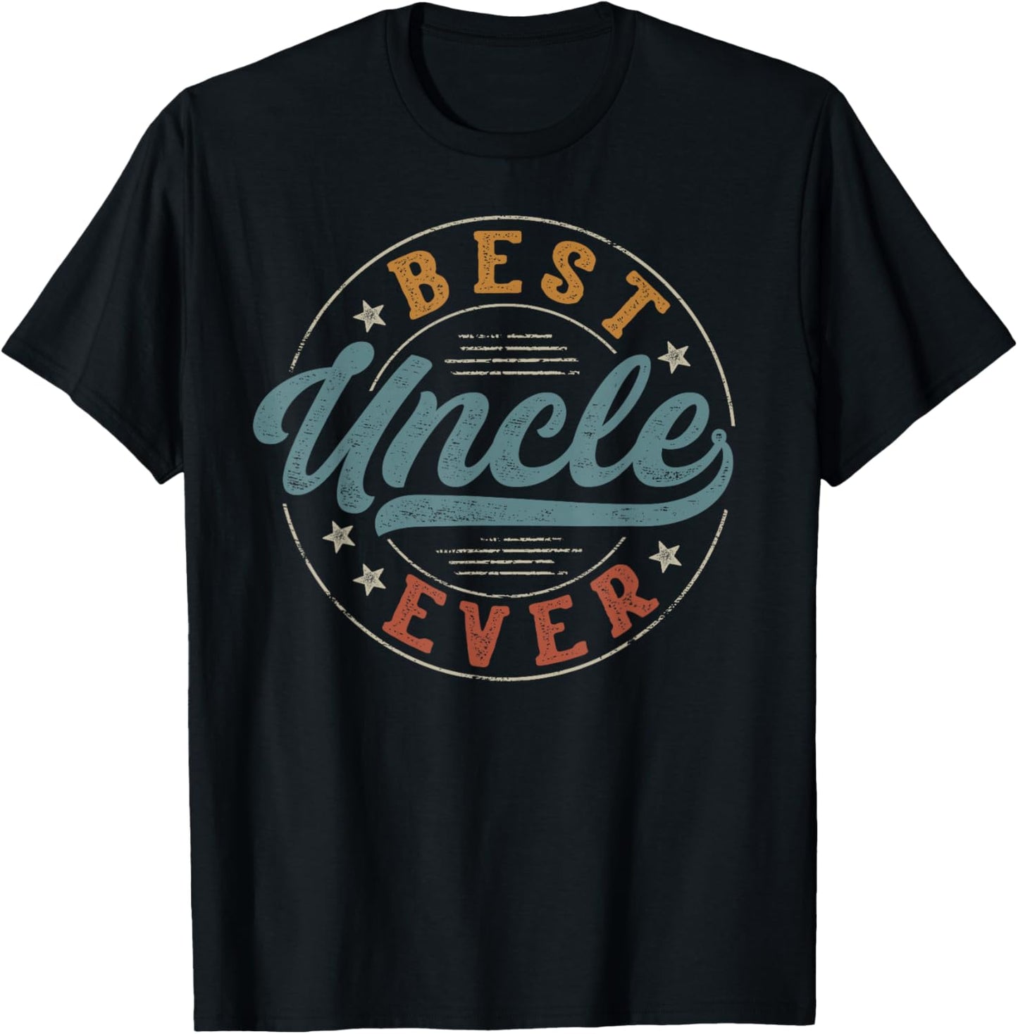 Best Uncle Ever Father's Day Uncle Gifts Vintage Emblem T-Shirt - T-Shirt | Black