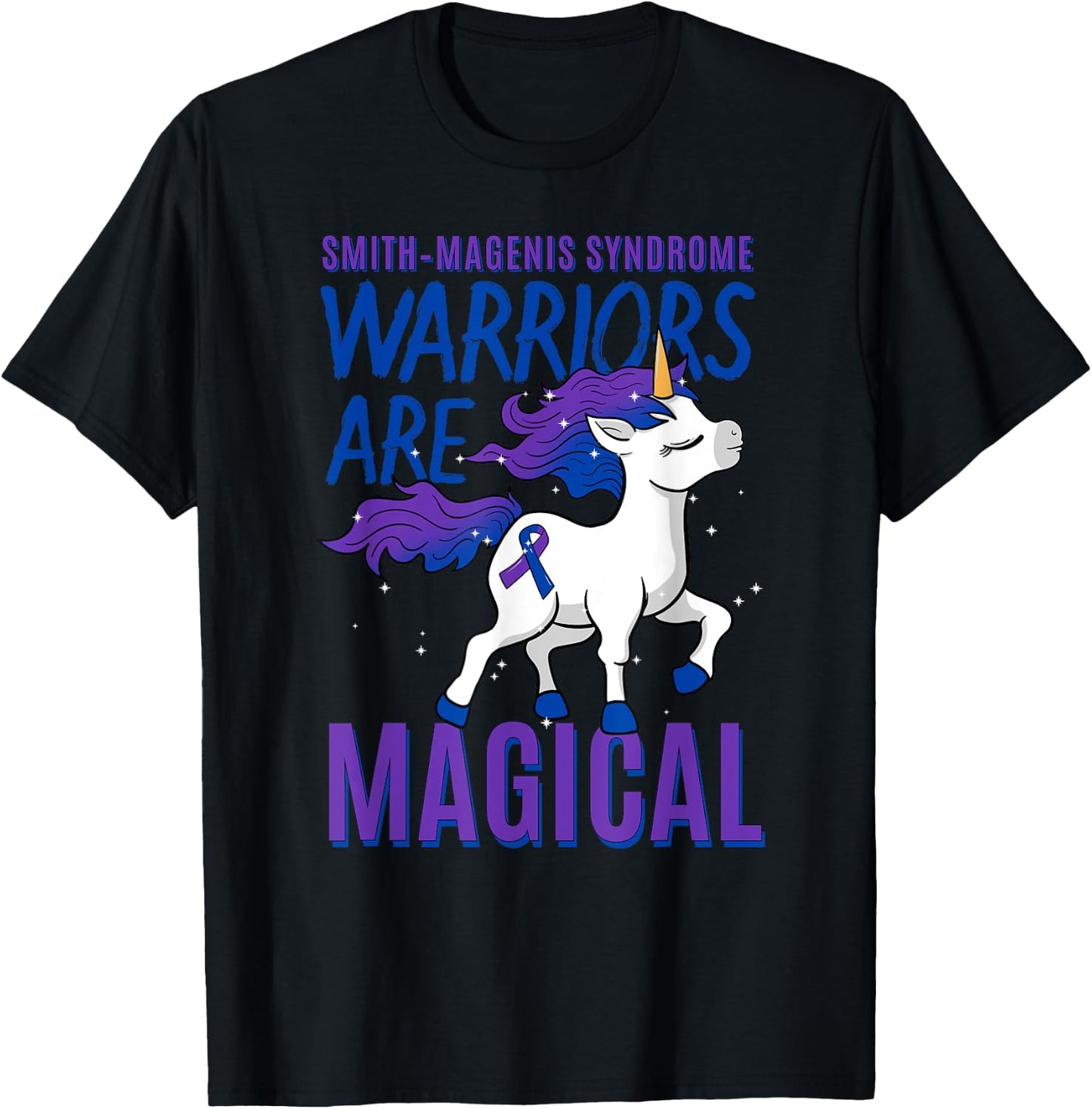 Smith–Magenis Syndrome Developmental Disorder SMS Unicorn T-Shirt - T-Shirt | Black