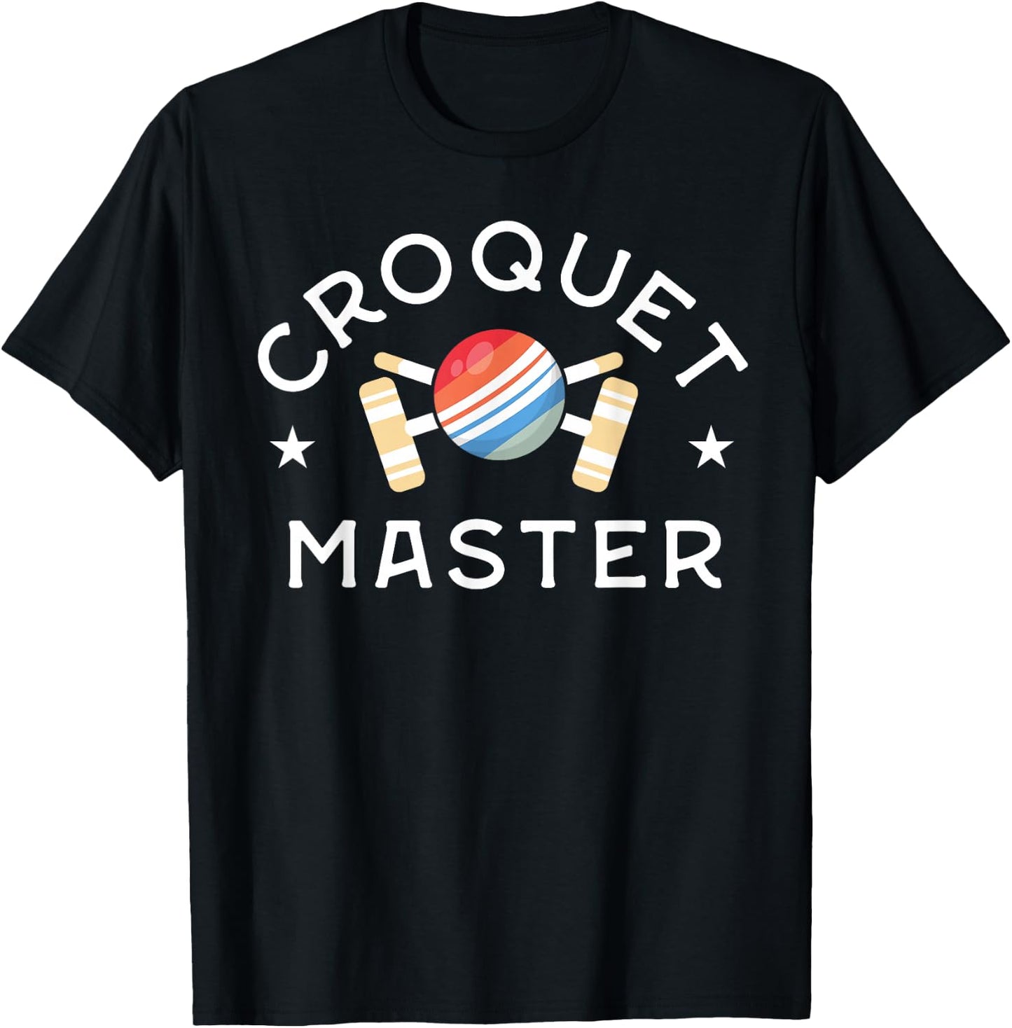 Retro Croquet Master Gift Croquet Shirts Wicket Club Coach T-Shirt - T-Shirt | Black