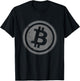 Vintage Bitcoin BTC Logo Crypto Currency Traders Bitcoin T-Shirt - T-Shirt | Black