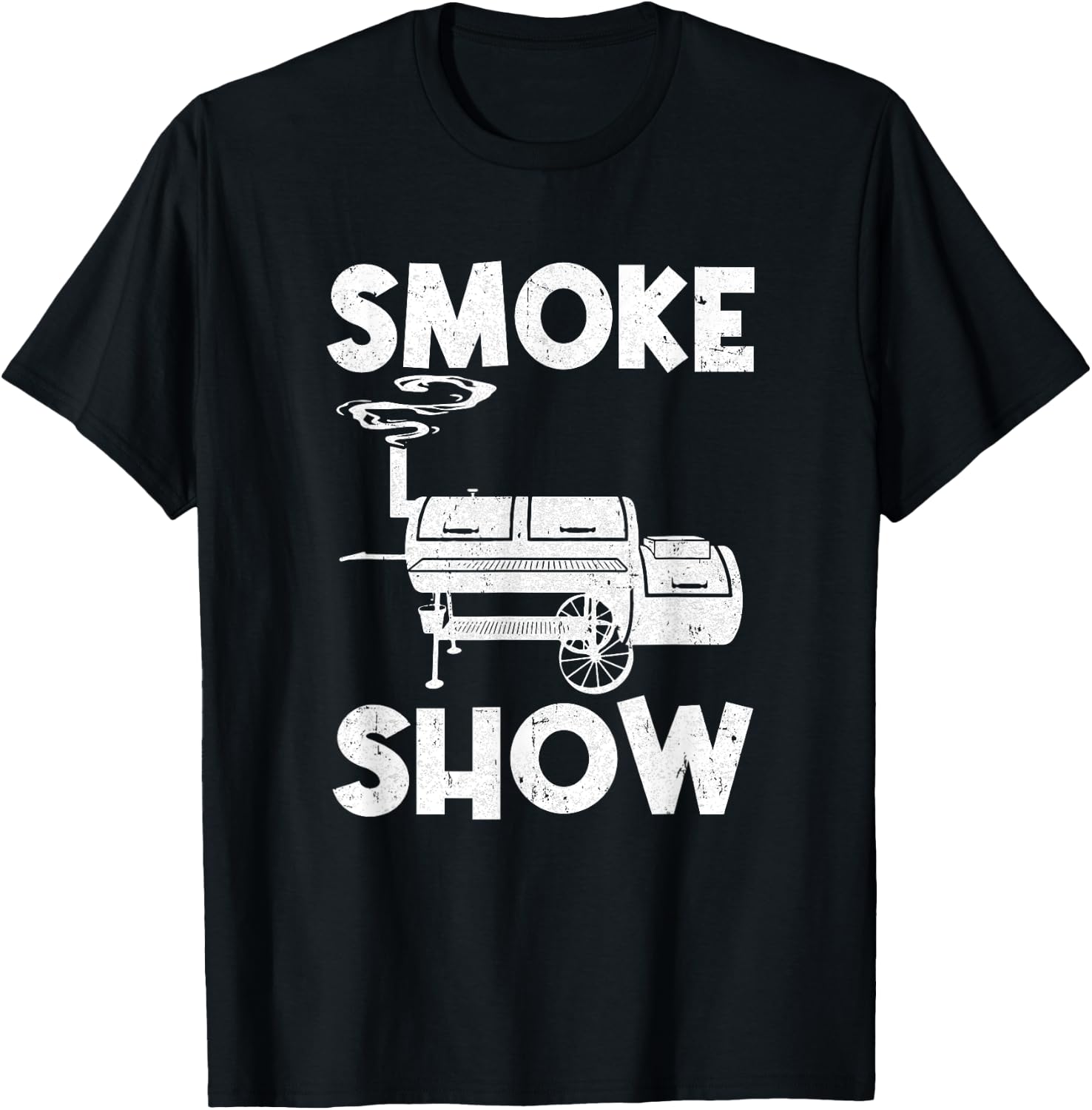 Smoke Show Funny Bbq Smoker Grilling Meat Smoking Grill T-Shirt - T-Shirt | Black