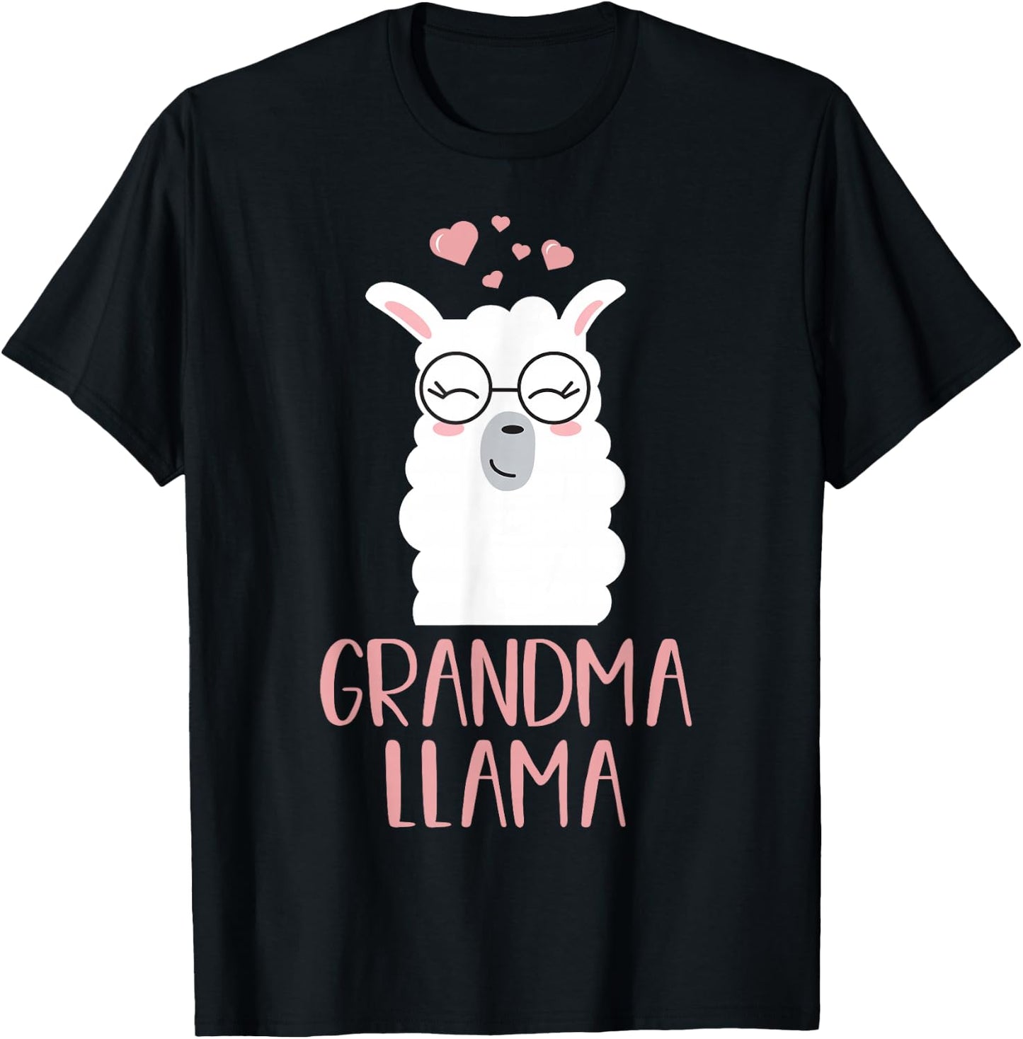 Grandma Llama Cute Grandmother Gift T-Shirt - T-Shirt | Black