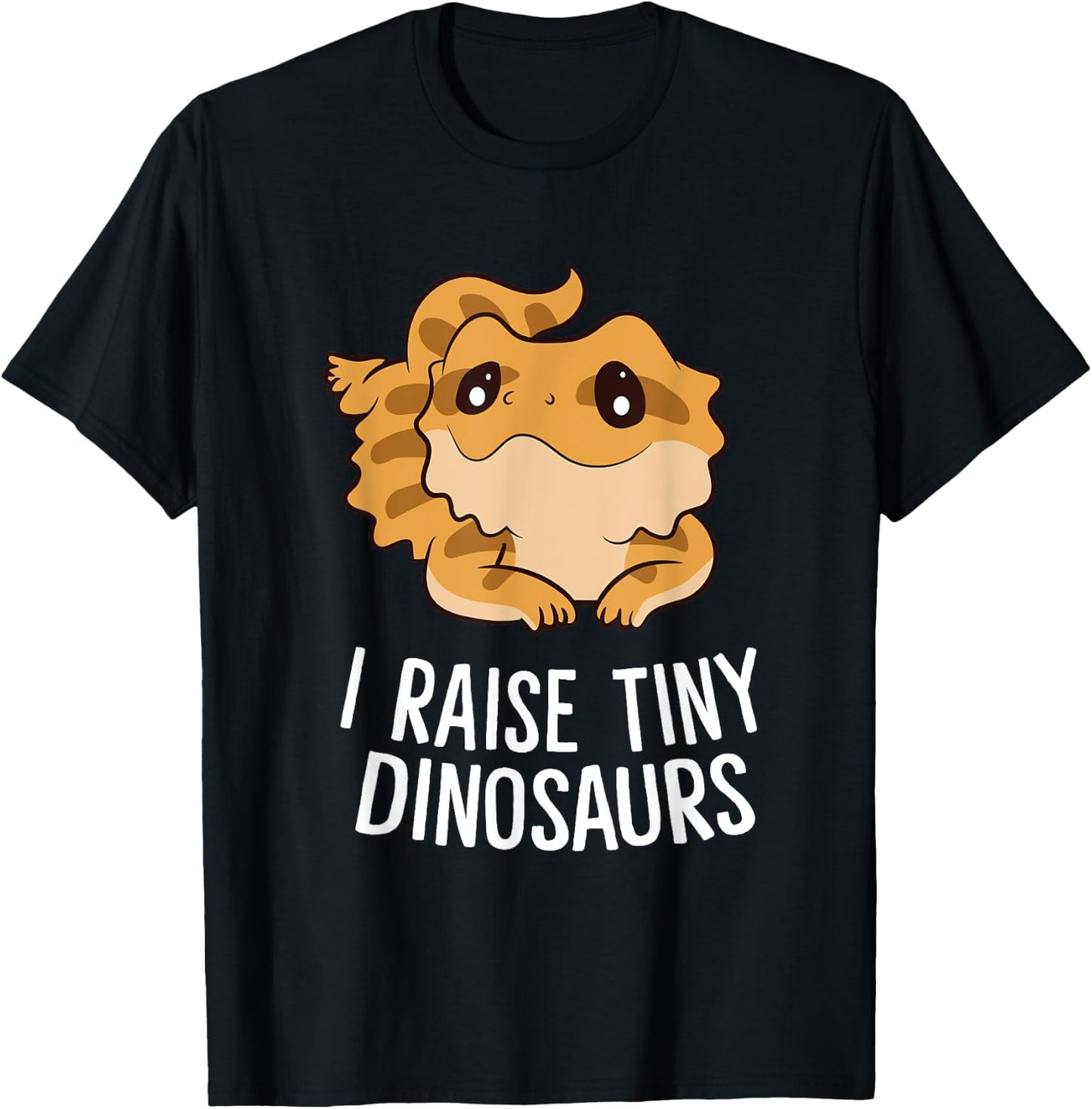 I Raise Tiny Dinosaurs Lizard Bearded Dragon Mom T-Shirt - T-Shirt | Black
