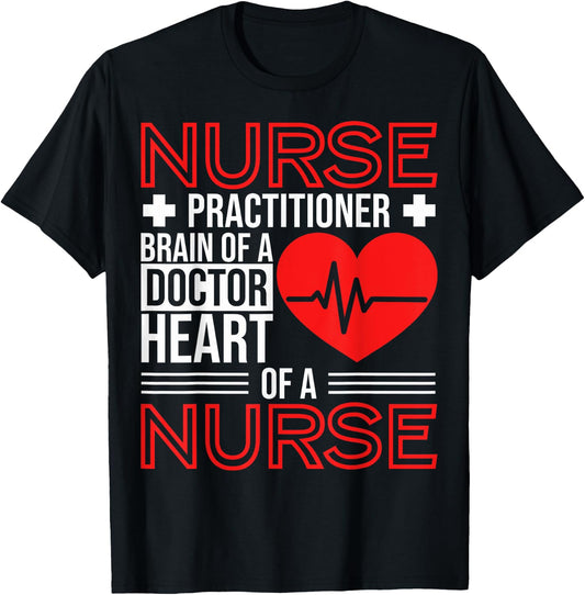 New Nurse Practitioners Nurse Practitioner Brain Of A Doctor T-Shirt - T-Shirt | Black