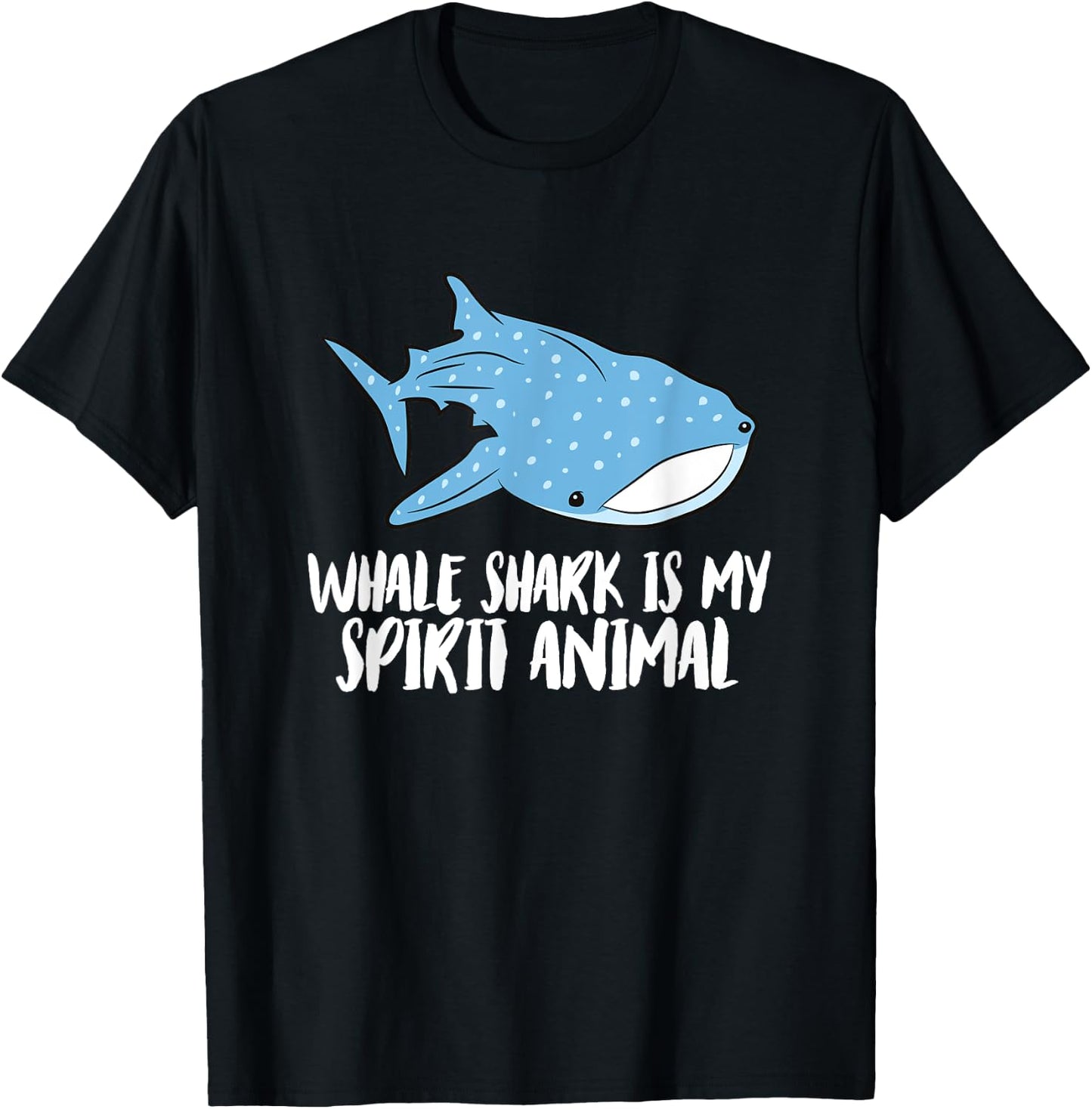 Whale Shark Is My Spirit Animal Cute Whale Shark T-Shirt - T-Shirt | Black