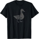 Duck Vintage Design - Distressed Duck Print T-Shirt - T-Shirt | Black