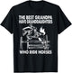 The Best Grandpa Have Granddaughters Who Ride Horses T-Shirt - T-Shirt | Black