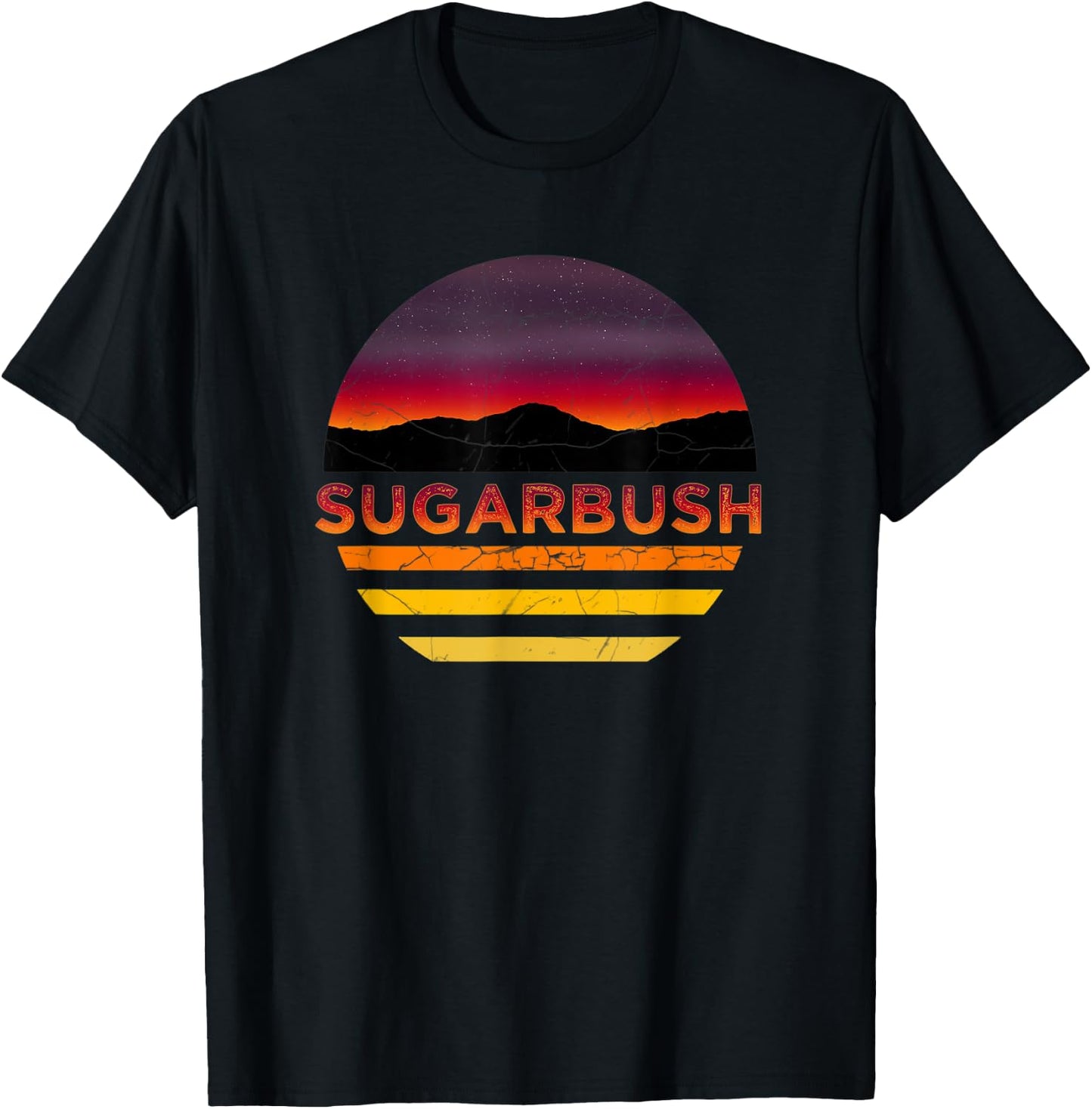 Retro Vintage Sugarbush, Vermont Vacation Souvenir T-Shirt - T-Shirt | Black