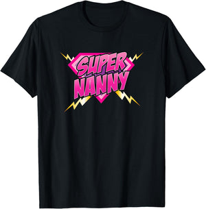 Super Nanny Superhero Comic Book Women T-Shirt - T-Shirt | Black