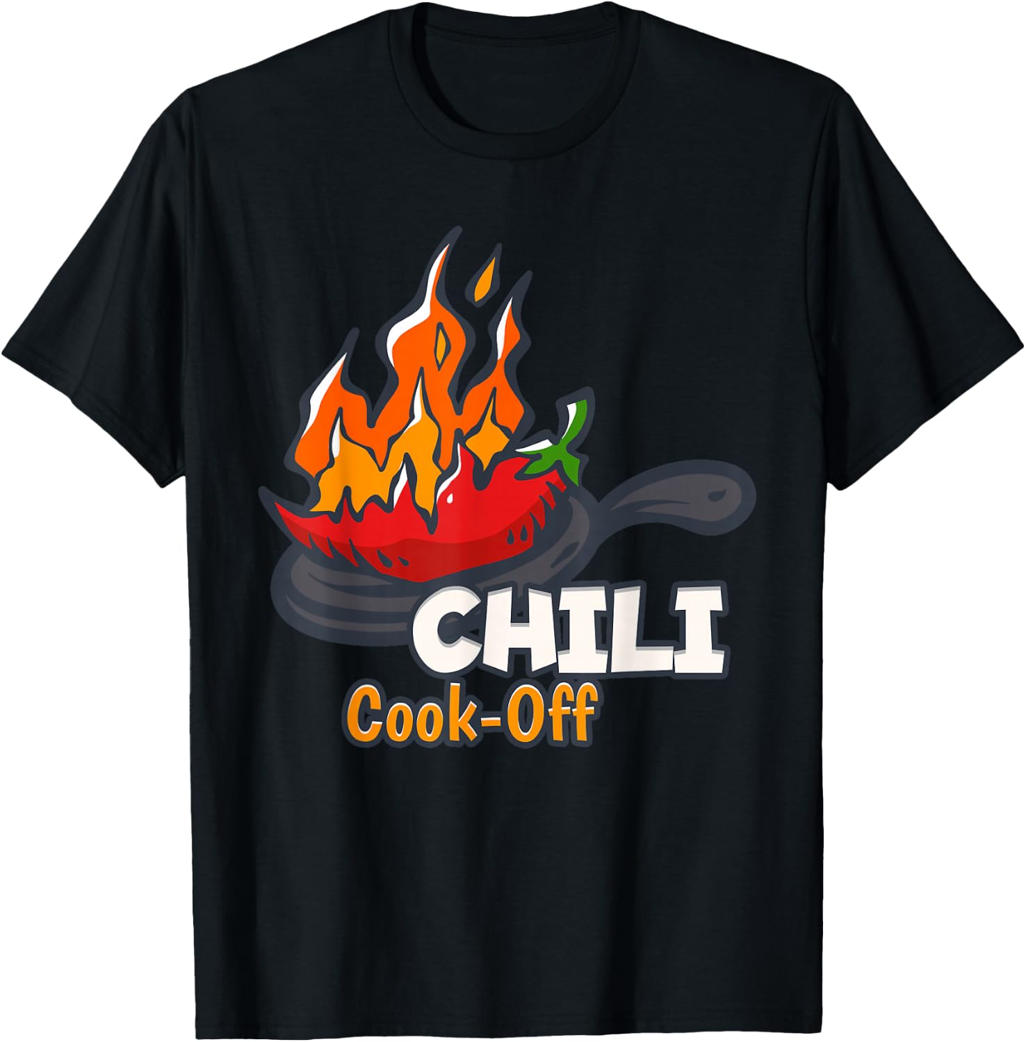 Retro Chili Cook Off Designs, I Love Chili Gifts T-Shirt - T-Shirt | Black