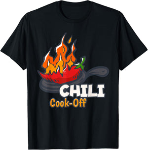 Retro Chili Cook Off Designs, I Love Chili Gifts T-Shirt - T-Shirt | Black