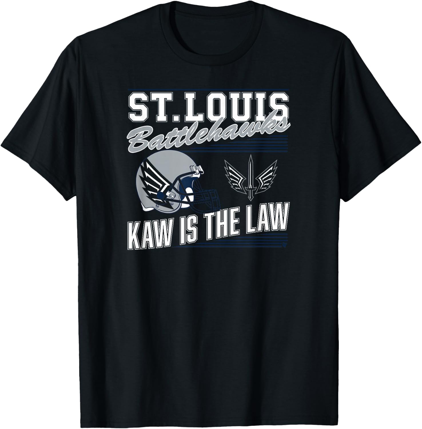 St. Louis Battlehawks - Retro Kaw is The Law - UFL T-Shirt - T-Shirt | Black