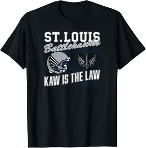 St. Louis Battlehawks - Retro Kaw is The Law - UFL T-Shirt - T-Shirt | Black