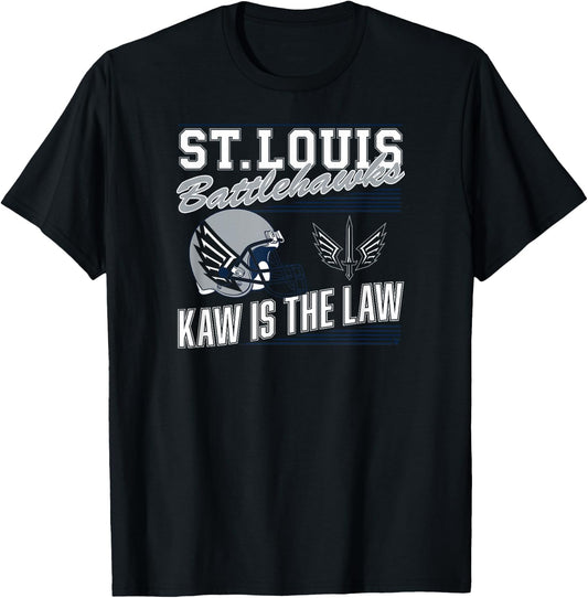 St. Louis Battlehawks - Retro Kaw is The Law - UFL T-Shirt - T-Shirt | Black