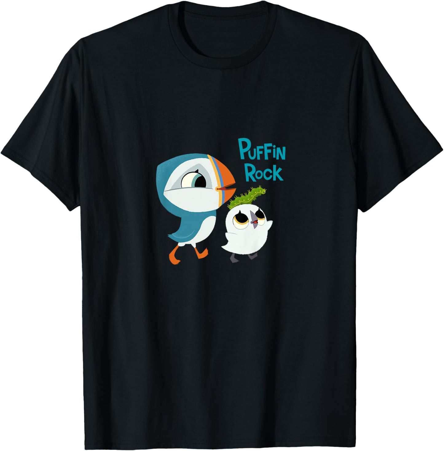 Puffin Rock - Official Merchandise - Oona & Baba take a walk T-Shirt - T-Shirt | Black