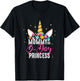 Mommy Of The B Day Princess Mother Gifts Unicorn Birthday T-Shirt - T-Shirt | Black