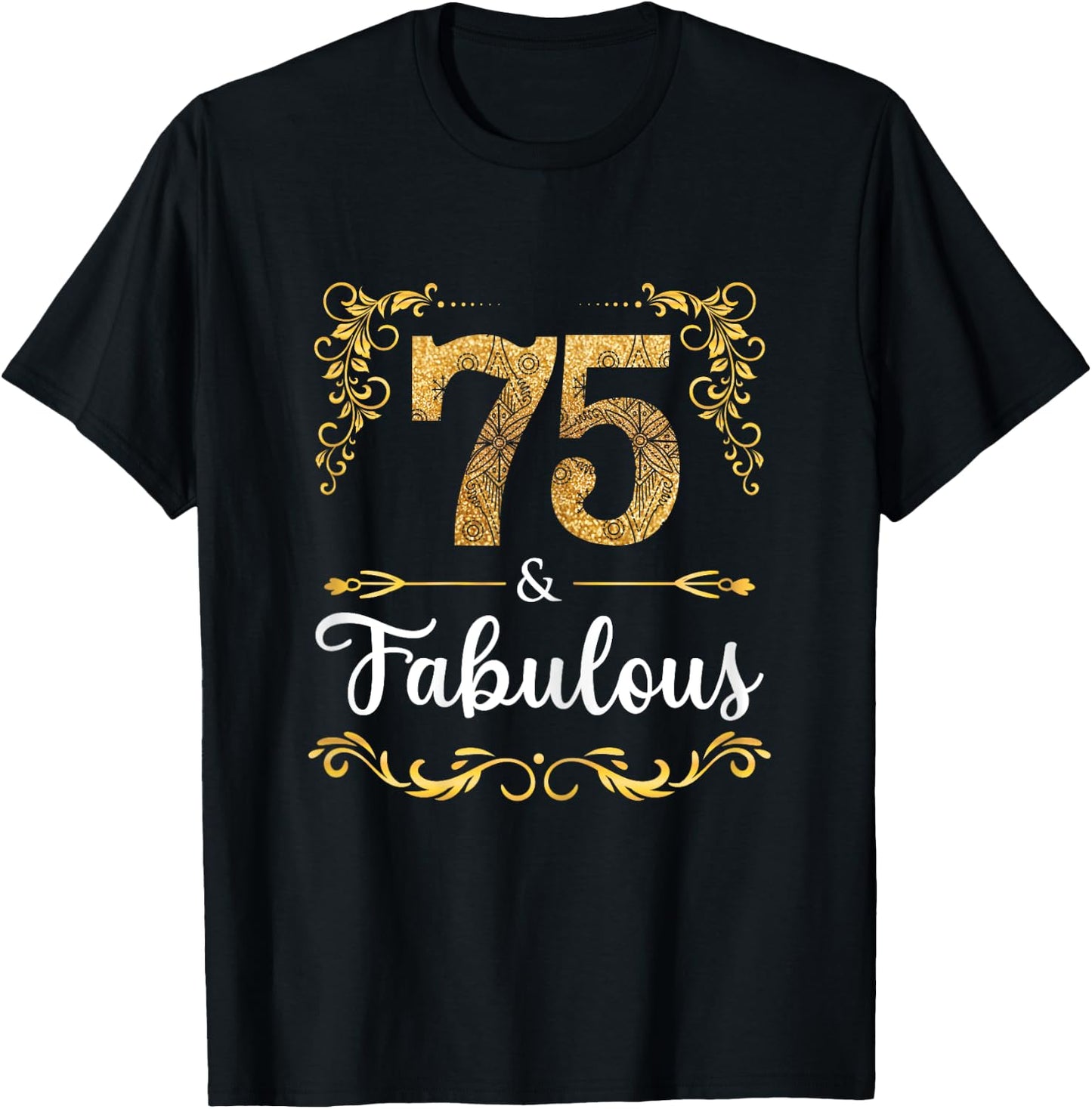 75th Birthday Sweet Gift Women | Fabulous Since 1946 T-Shirt - T-Shirt | Black