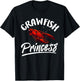 Funny Crawfish Gift Cool Crawfish Princess Girls T-Shirt - T-Shirt | Black